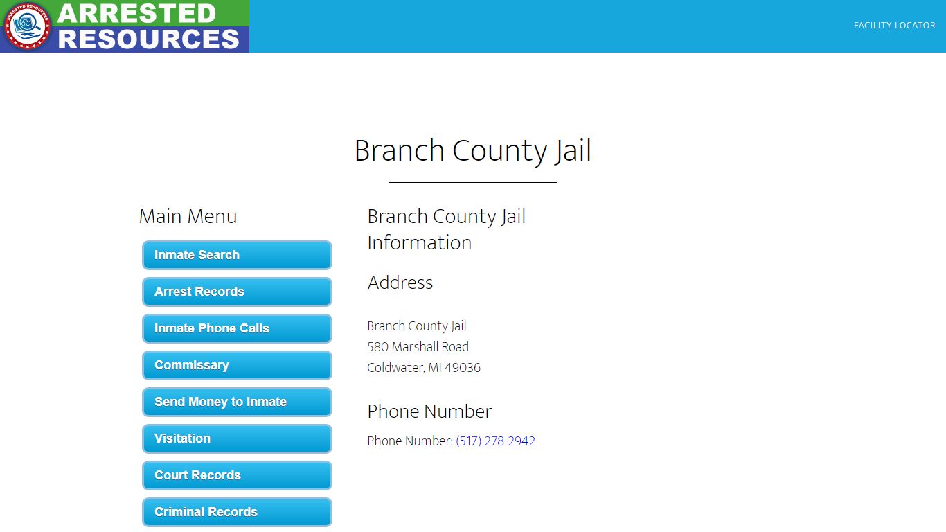 Branch County Jail - Inmate Search - Coldwater, MI